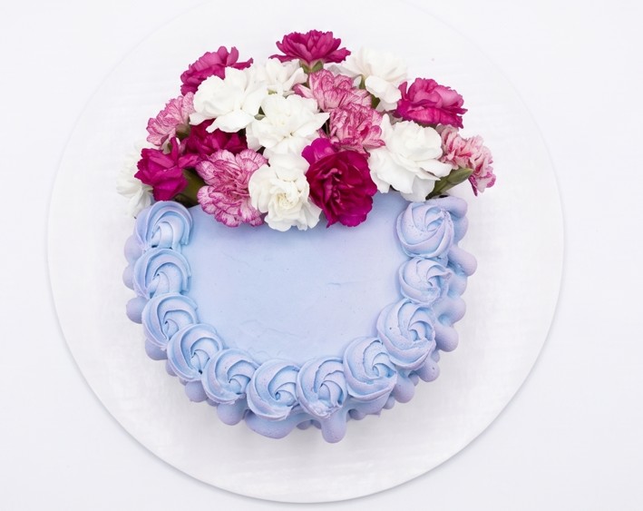 Edible Flower Semi Cake
